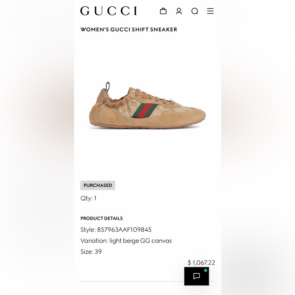 NEW! Gucci Women's SHIFT Sneakers - Picture 9 of 9